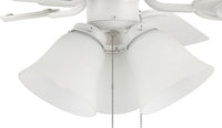 Craftmade - DCF52W5C1W - 52" Ceiling Fan - Decorator's Choice Bowl Light Kit - Matte White