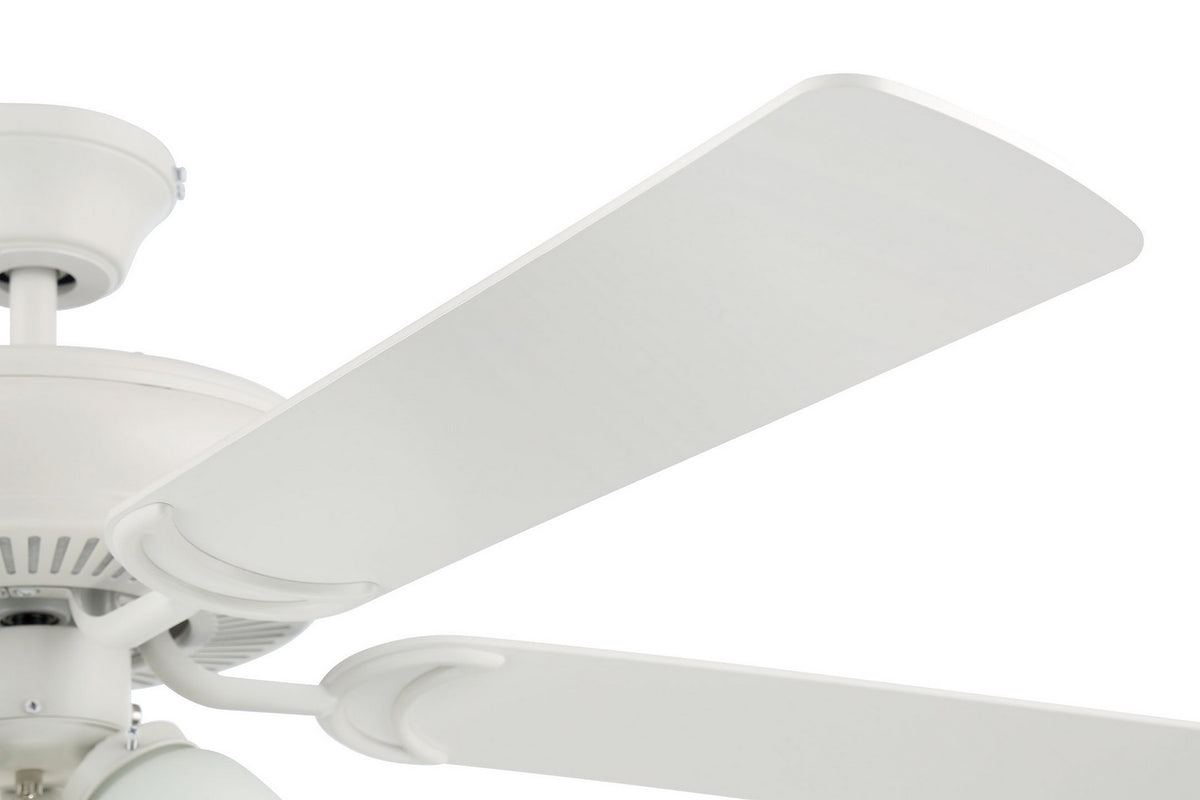 Craftmade - DCF52W5C1W - 52" Ceiling Fan - Decorator's Choice Bowl Light Kit - Matte White