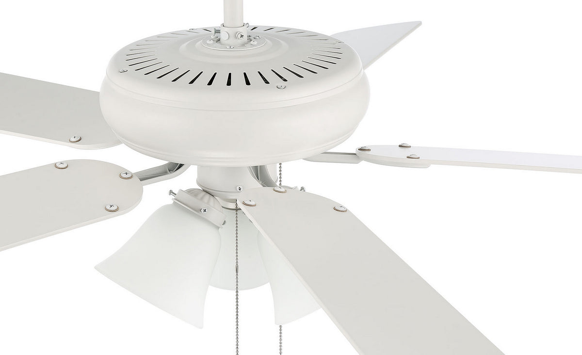 Craftmade - DCF52W5C1W - 52" Ceiling Fan - Decorator's Choice Bowl Light Kit - Matte White