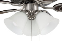 Craftmade - DCF52BNK5C3W - 52"Ceiling Fan - Decorator's Choice 3 Light Kit - Brushed Polished Nickel