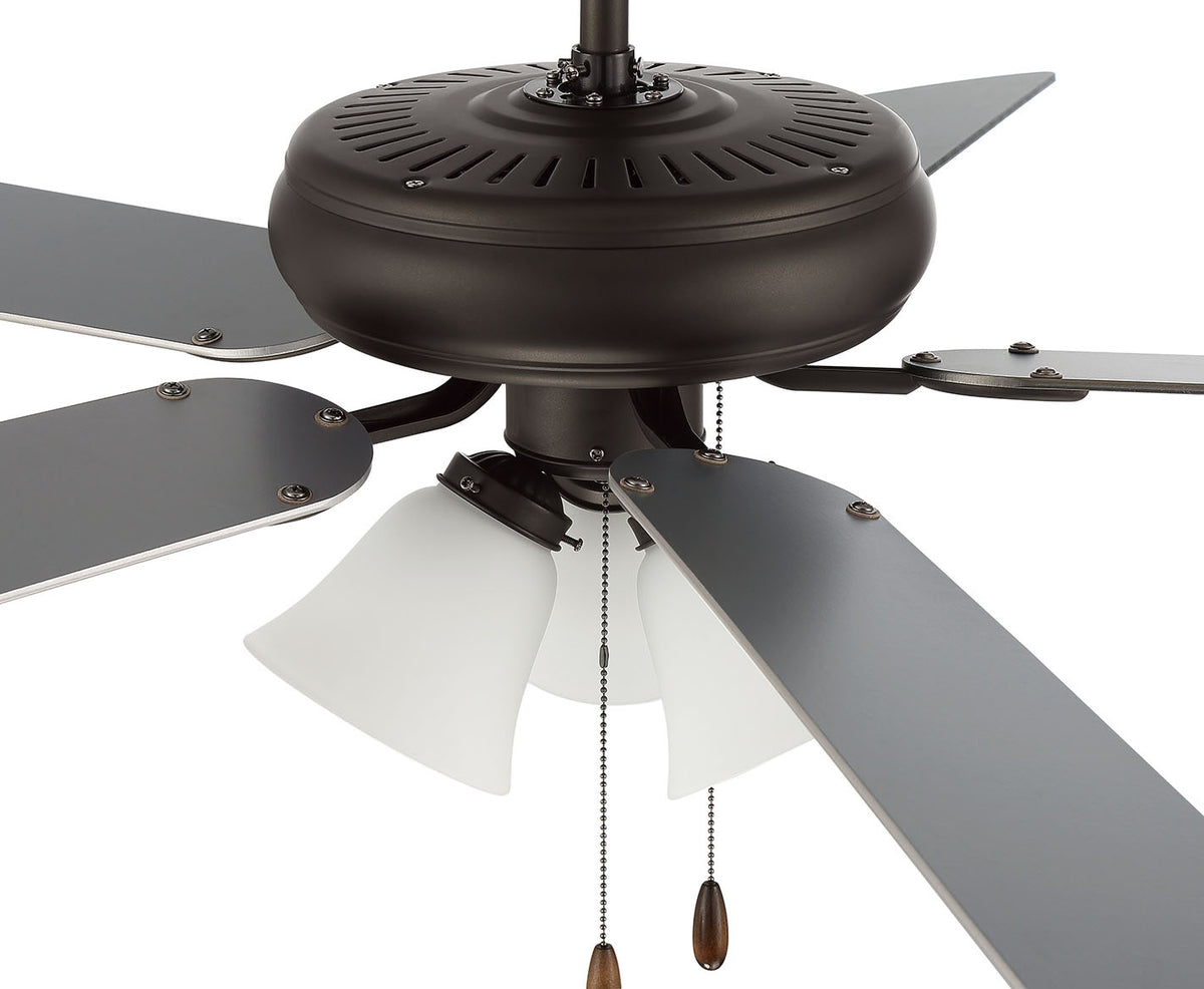 Craftmade - DCF52ESP5C3W - 52"Ceiling Fan - Decorator's Choice 3 Light Kit - Espresso