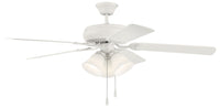 Craftmade - DCF52W5C3W - 52"Ceiling Fan - Decorator's Choice 3 Light Kit - Matte White