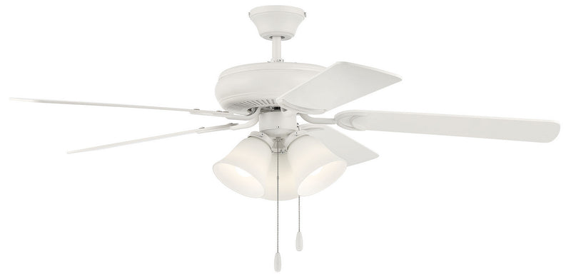 Craftmade - DCF52W5C3W - 52"Ceiling Fan - Decorator's Choice 3 Light Kit - Matte White
