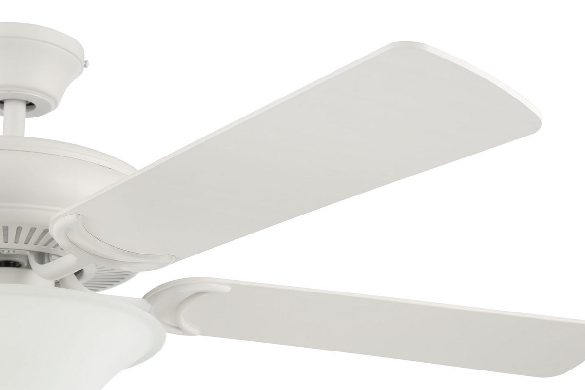 Craftmade - DCF52W5C3W - 52" Ceiling Fan - Decorator's Choice 3 Light Kit - Matte White