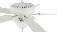 Craftmade - DCF52W5C3W - 52"Ceiling Fan - Decorator's Choice 3 Light Kit - Matte White