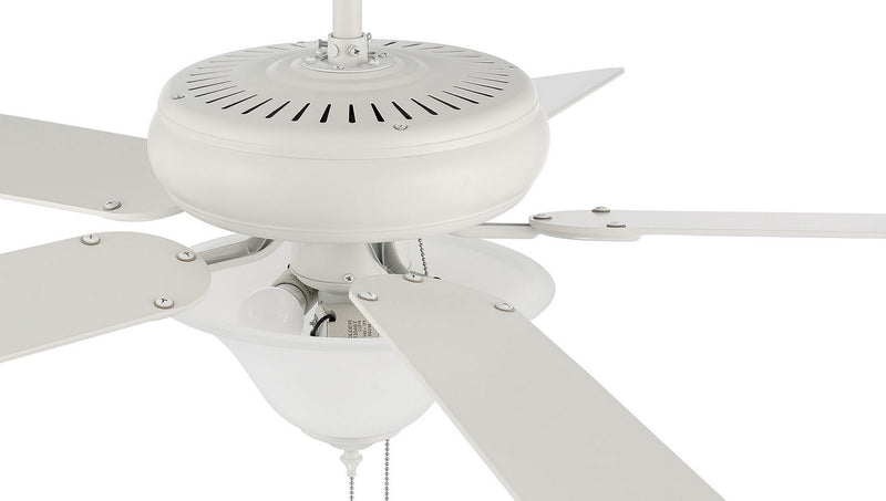 Craftmade - DCF52W5C3W - 52"Ceiling Fan - Decorator's Choice 3 Light Kit - Matte White