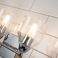 Lucas + McKearn - BB1000PC-3-F2G - Three Light Vanity - Felice - Polished Chrome
