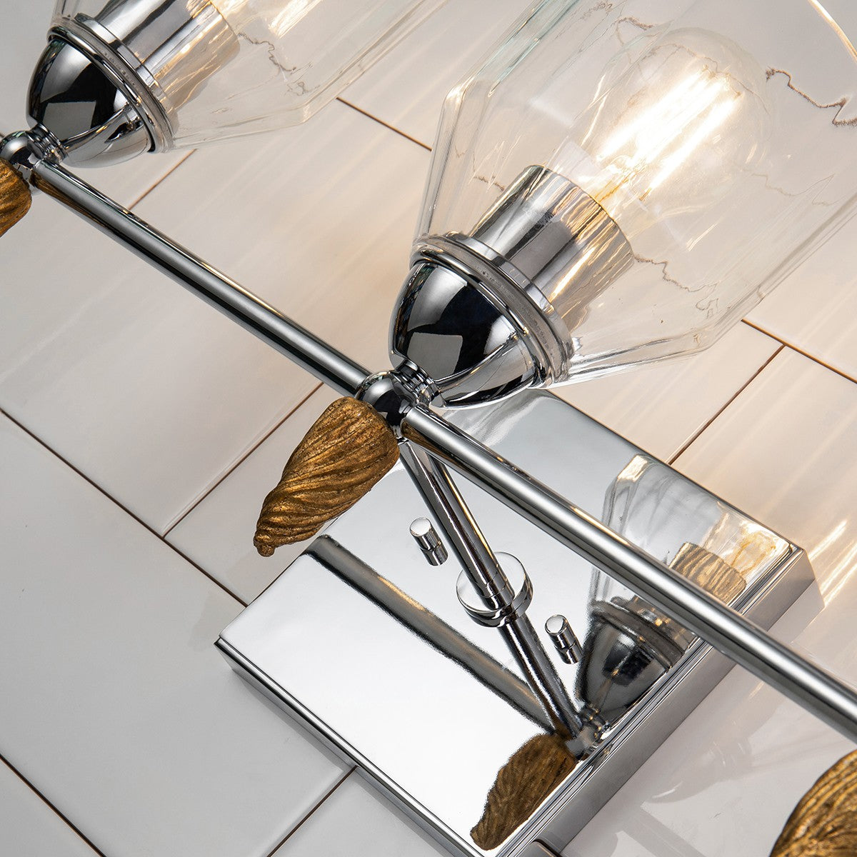 Lucas + McKearn - BB1000PC-3-F2G - Three Light Vanity - Felice - Polished Chrome