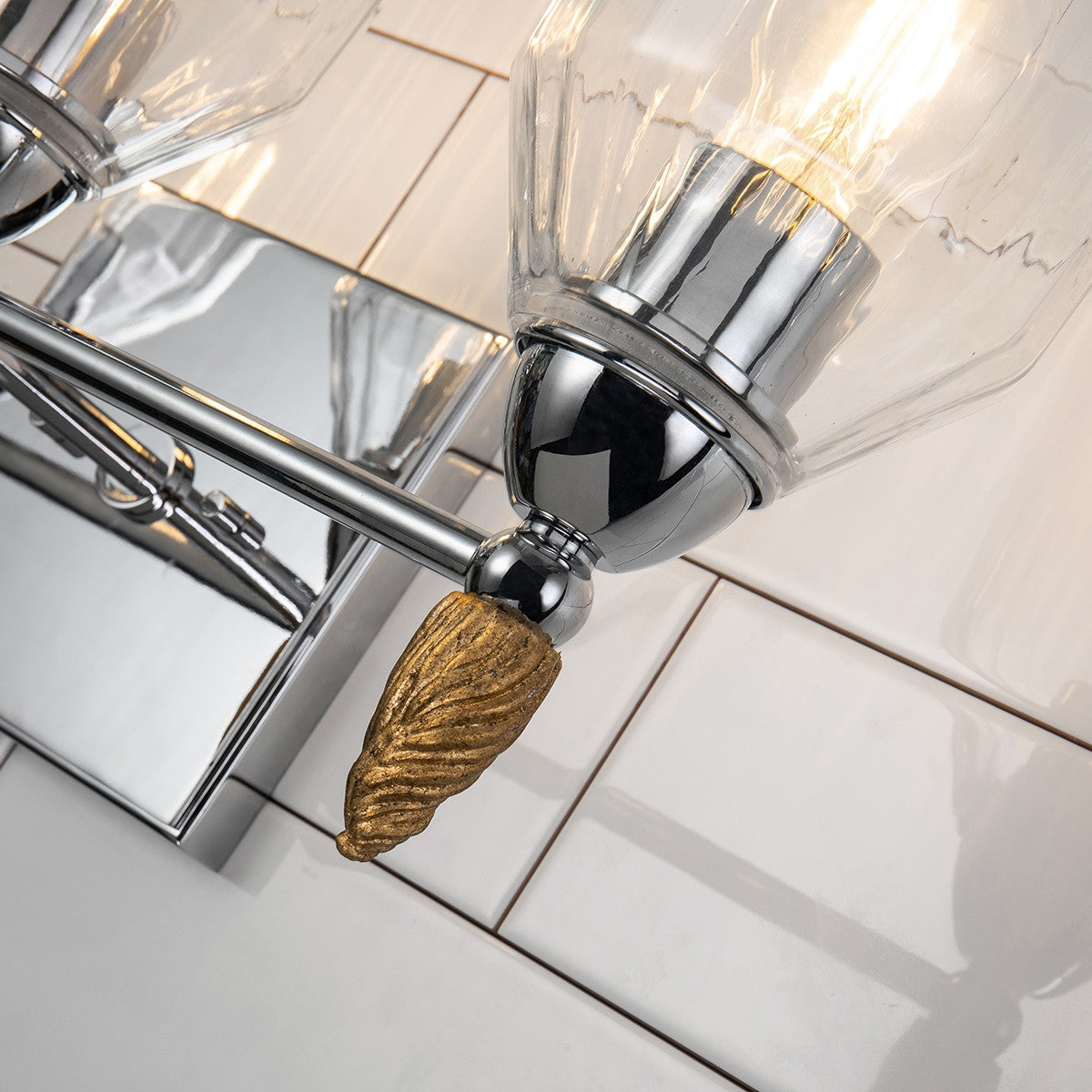 Lucas + McKearn - BB1000PC-3-F2G - Three Light Vanity - Felice - Polished Chrome
