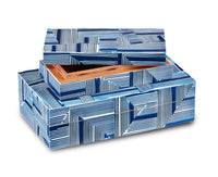 Currey and Company - 1200-0512 - Box - Cade Collection - Blue/White