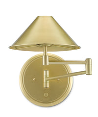 Currey and Company LED Wall Sconce from the Seton collection in Brushed Brass finish