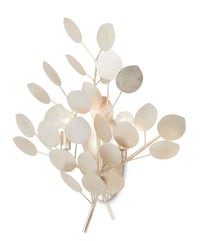 Currey and Company - 5000-0198 - Two Light Wall Sconce - Lunaria - Contemporary Silver Leaf