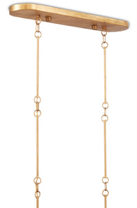 Currey and Company - 9000-0854 - Six Light Chandelier - Grand Lotus Collection - Sugar White/Contemporary Gold Leaf