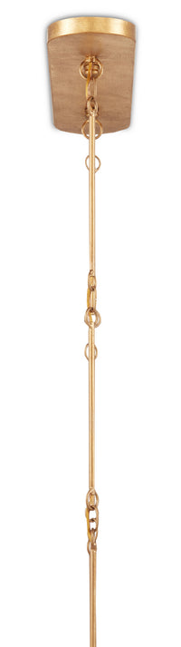 Currey and Company - 9000-0854 - Six Light Chandelier - Grand Lotus Collection - Sugar White/Contemporary Gold Leaf