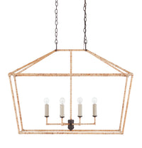 Currey and Company - 9000-0874 - Six Light Lantern - Denison Collection - Molé Black/Natural