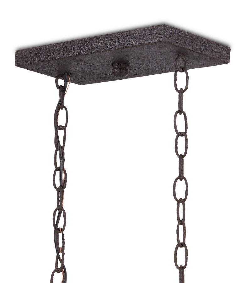 Currey and Company - 9000-0874 - Six Light Lantern - Denison Collection - Molé Black/Natural