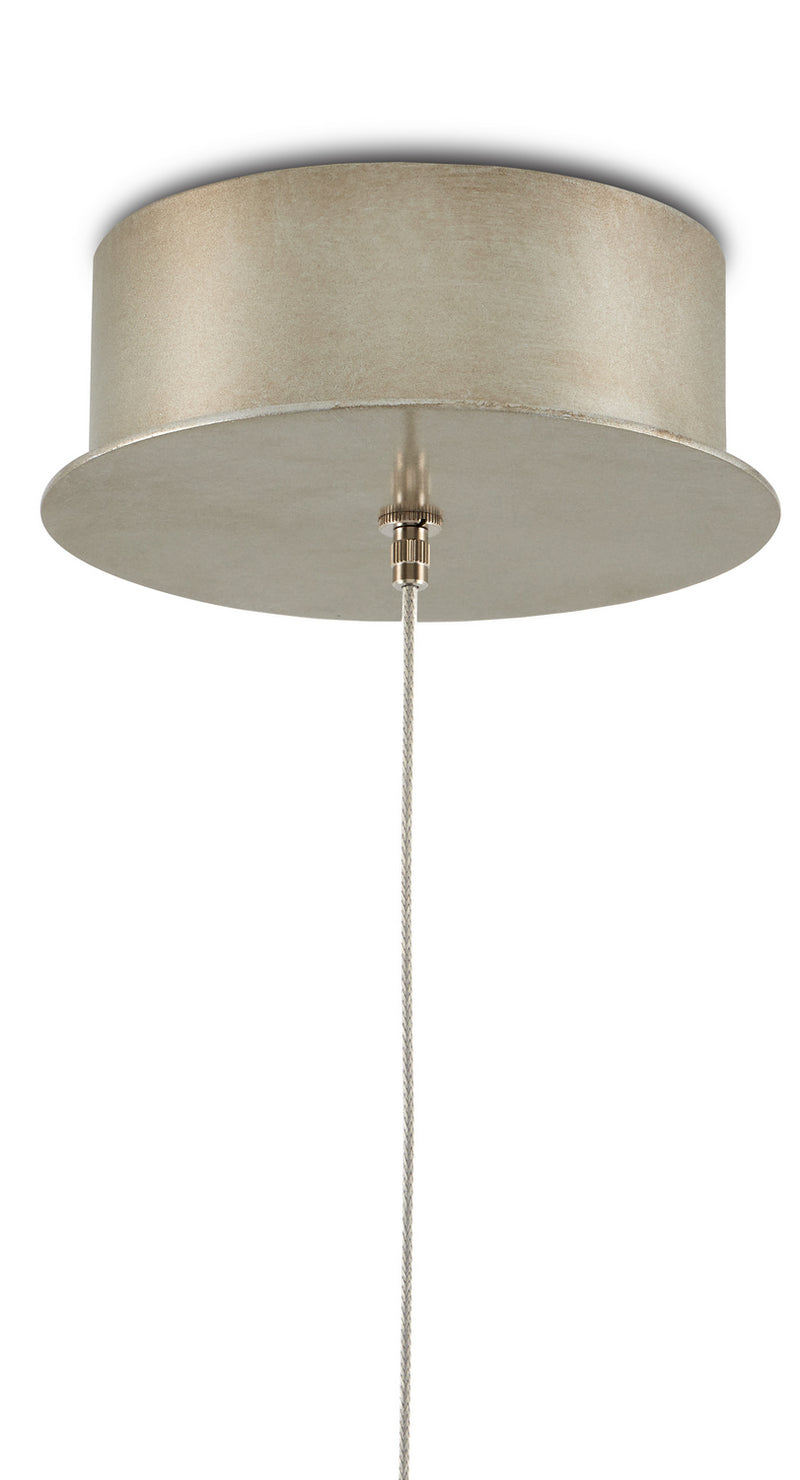 Currey and Company One Light Pendant from the Escenia collection in Natural/Painted Silver finish