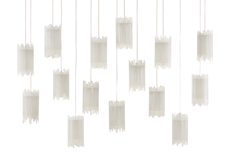 Currey and Company - 9000-0885 - 15 Light Pendant - Escenia Collection - Frosted White