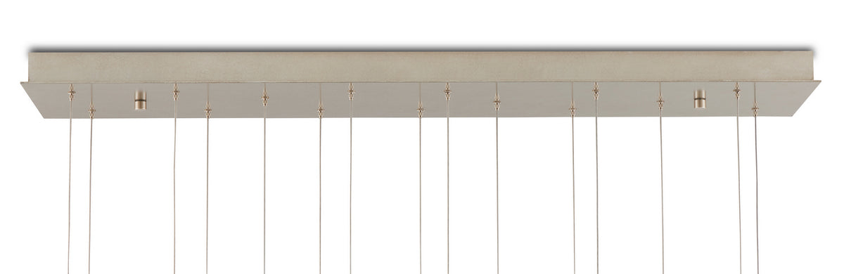 Currey and Company 15 Light Pendant from the Escenia collection in Natural/Painted Silver finish