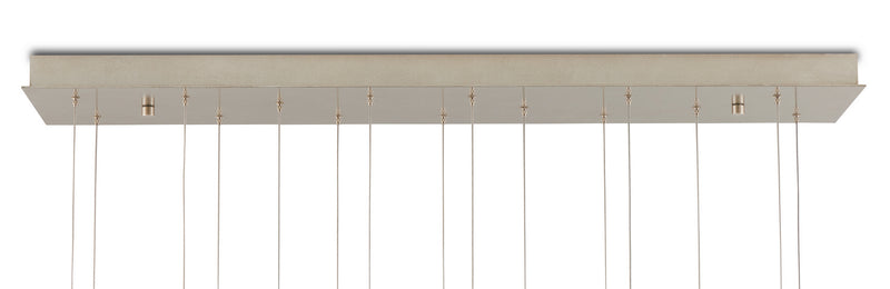 Currey and Company 15 Light Pendant from the Escenia collection in Natural/Painted Silver finish