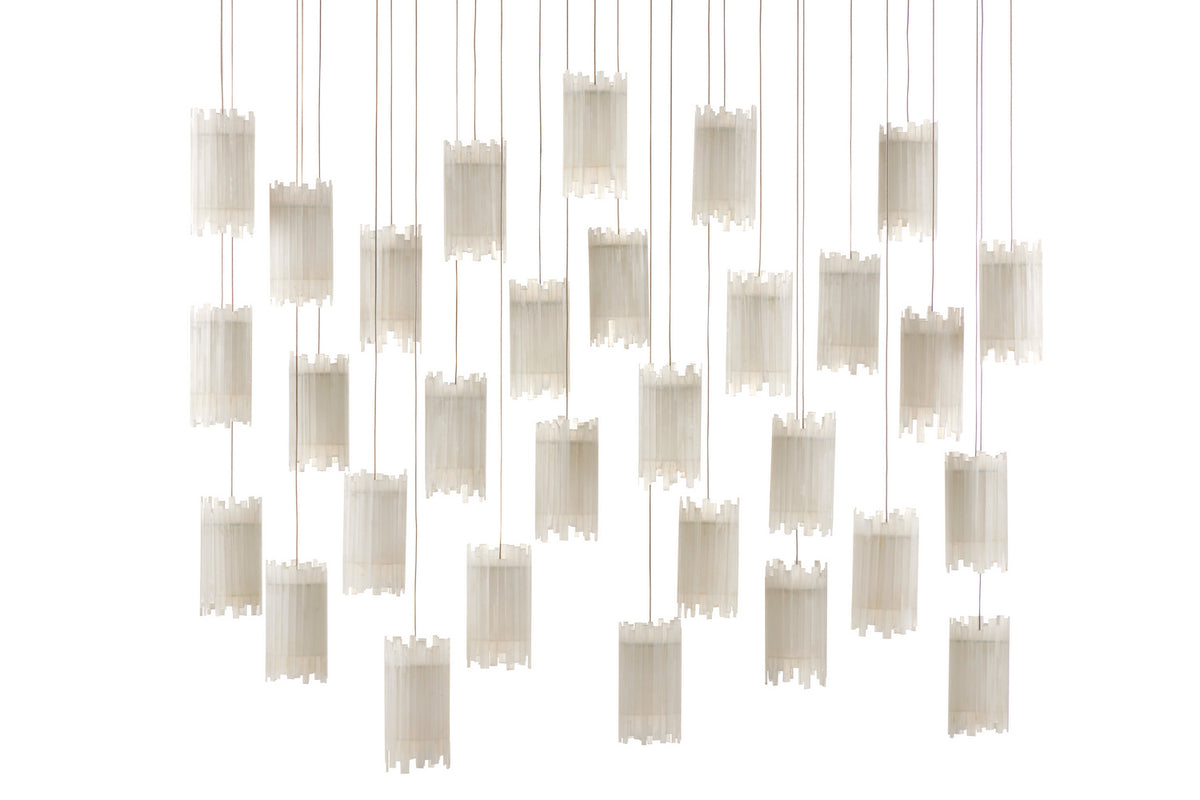 Currey and Company - 9000-0886 - 30 Light Pendant - Escenia Collection - Frosted White