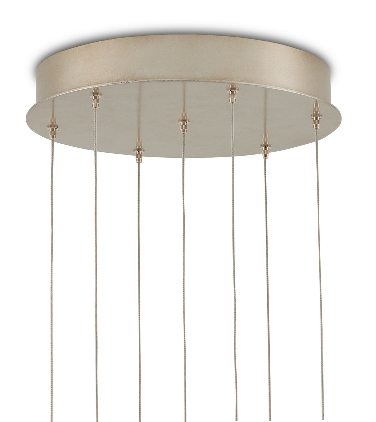 Currey and Company - 9000-0890 - Seven Light Pendant - Daze Collection - White/Antique Brass