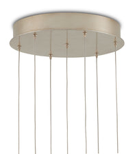 Currey and Company - 9000-0890 - Seven Light Pendant - Daze Collection - White/Antique Brass