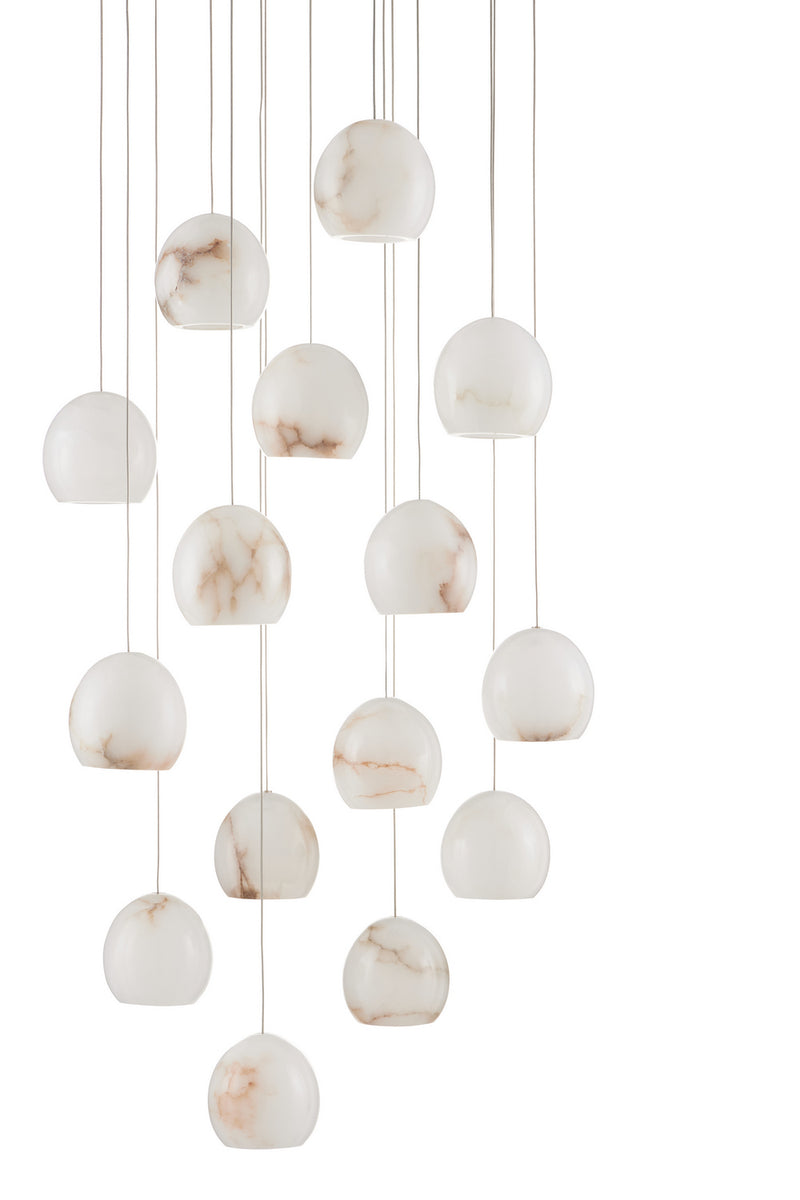 Currey and Company - 9000-0898 - 15 Light Pendant - Lazio Collection - White