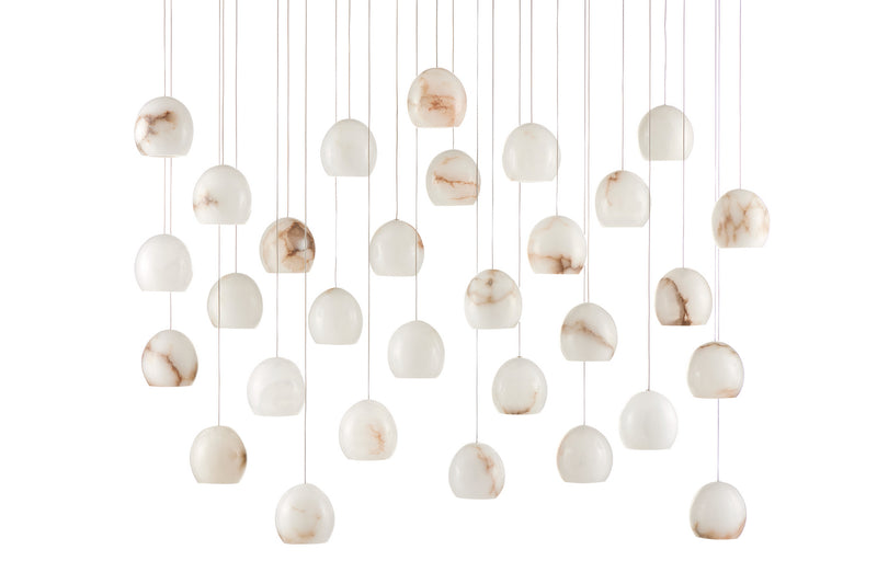 Currey and Company - 9000-0900 - 30 Light Pendant - Lazio Collection - White