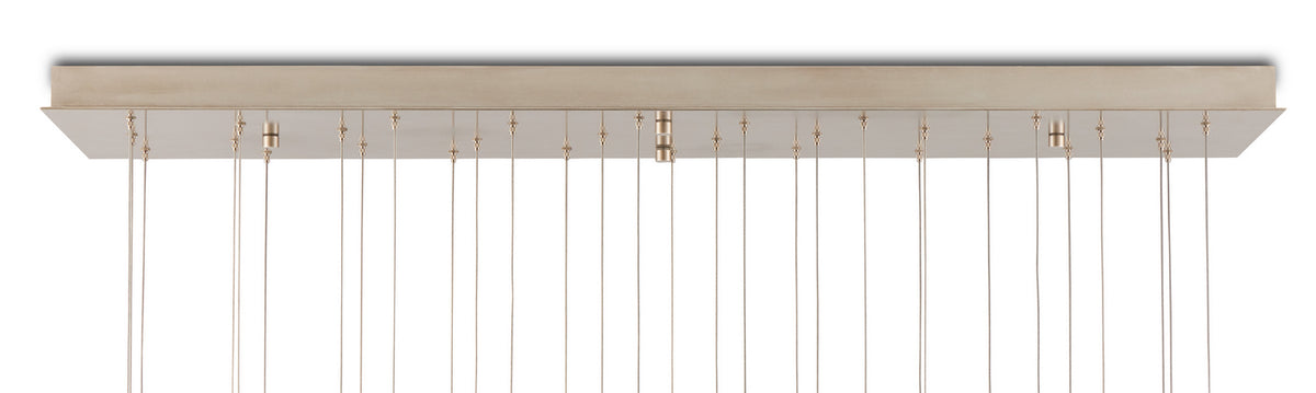 Currey and Company 30 Light Pendant from the Lazio collection in Natural/Painted Silver finish