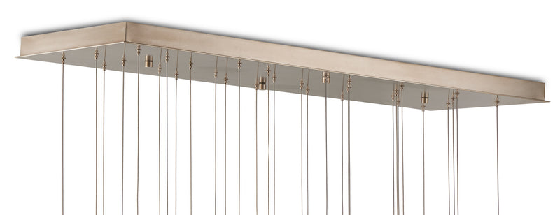 Currey and Company 30 Light Pendant from the Lazio collection in Natural/Painted Silver finish