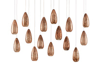 Currey and Company - 9000-0906 - 15 Light Pendant - Rame Collection - Copper