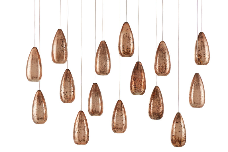 Currey and Company - 9000-0906 - 15 Light Pendant - Rame Collection - Copper