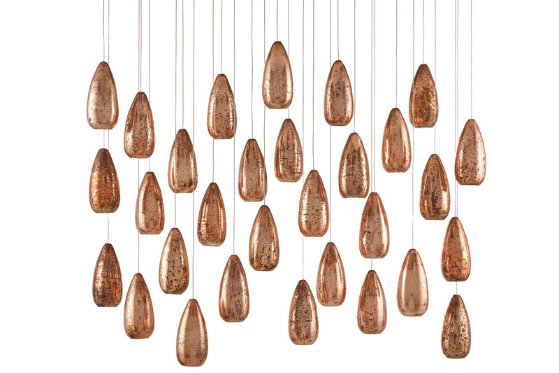Currey and Company - 9000-0907 - 30 Light Pendant - Rame Collection - Copper