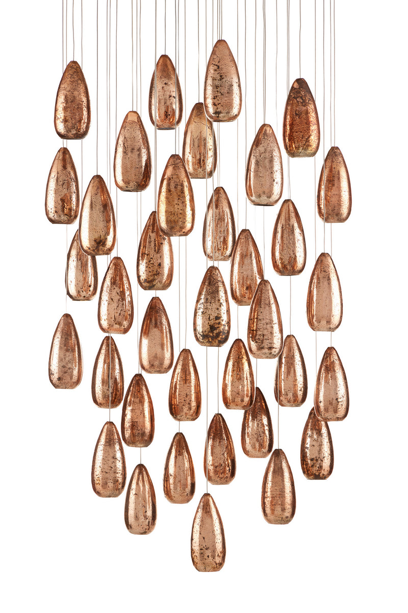 Currey and Company - 9000-0908 - 36 Light Pendant - Rame Collection - Copper