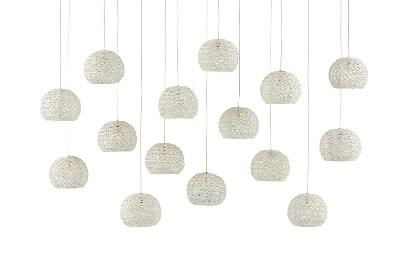 Currey and Company - 9000-0913 - 15 Light Pendant - Piero Collection - Sugar White