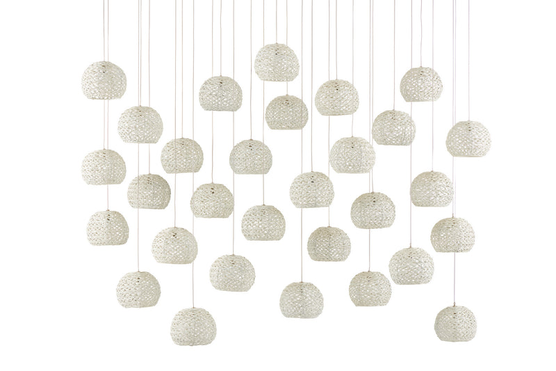 Currey and Company - 9000-0914 - 30 Light Pendant - Piero Collection - Sugar White