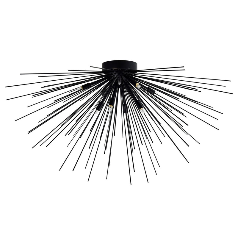 CWI Lighting - 1034C40-8-101 - Eight Light Flush Mount - Savannah - Black