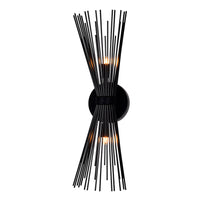 CWI Lighting Two Light Wall Sconce from the Savannah collection in Black finish
