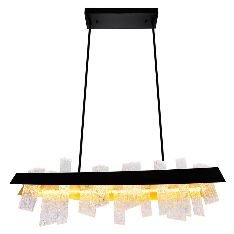 CWI Lighting - 1246P39-101 - LED Chandelier - Guadiana - Black & Satin Gold