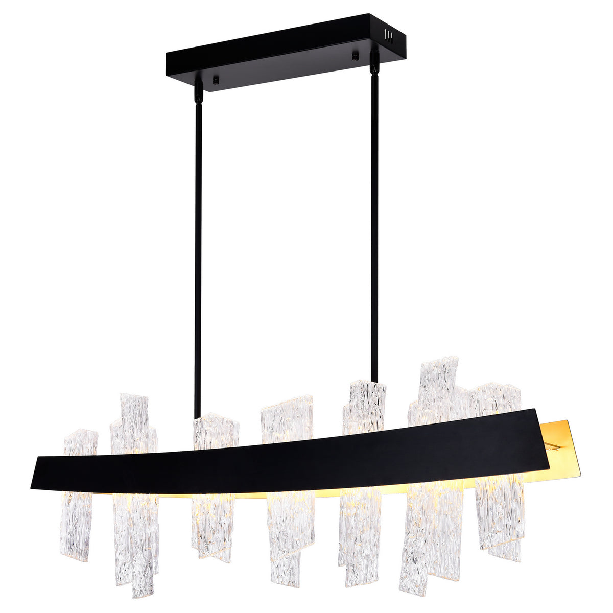 CWI Lighting - 1246P39-101 - LED Chandelier - Guadiana - Black & Satin Gold