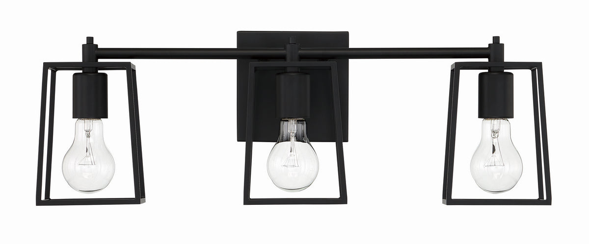 Craftmade - 12123FB3 - Three Light Vanity - Dunn - Flat Black