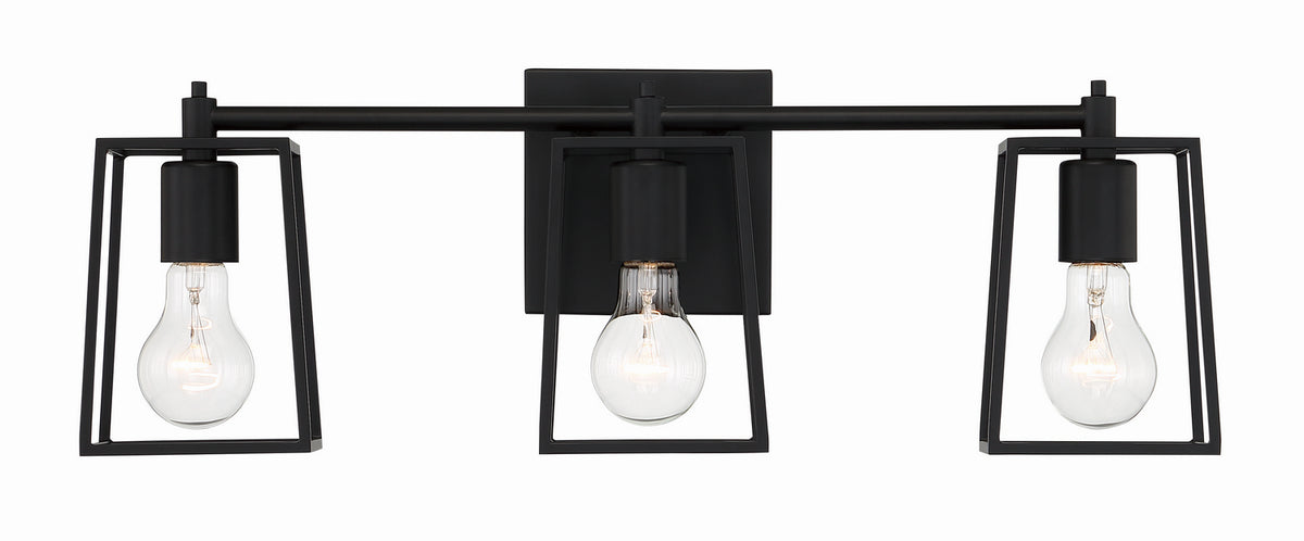 Craftmade - 12123FB3 - Three Light Vanity - Dunn - Flat Black