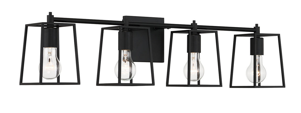 Craftmade - 12132FB4 - Four Light Vanity - Dunn - Flat Black