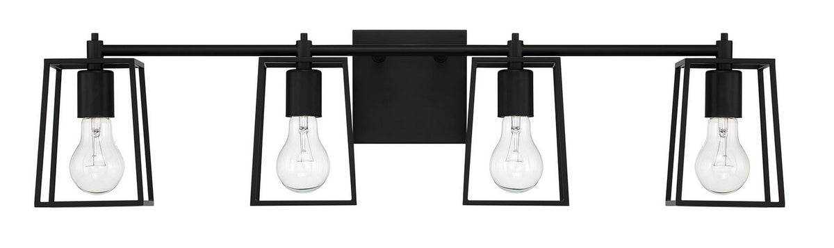 Craftmade - 12132FB4 - Four Light Vanity - Dunn - Flat Black