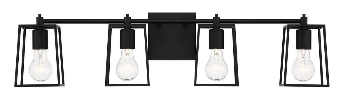 Craftmade - 12132FB4 - Four Light Vanity - Dunn - Flat Black