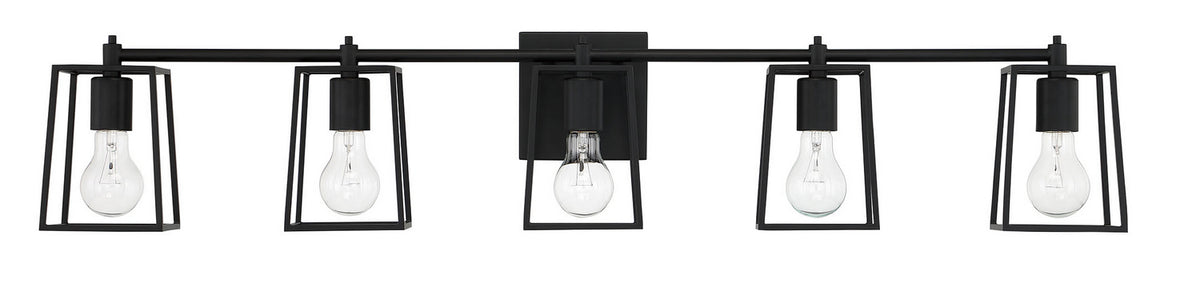 Craftmade - 12141FB5 - Five Light Vanity - Dunn - Flat Black