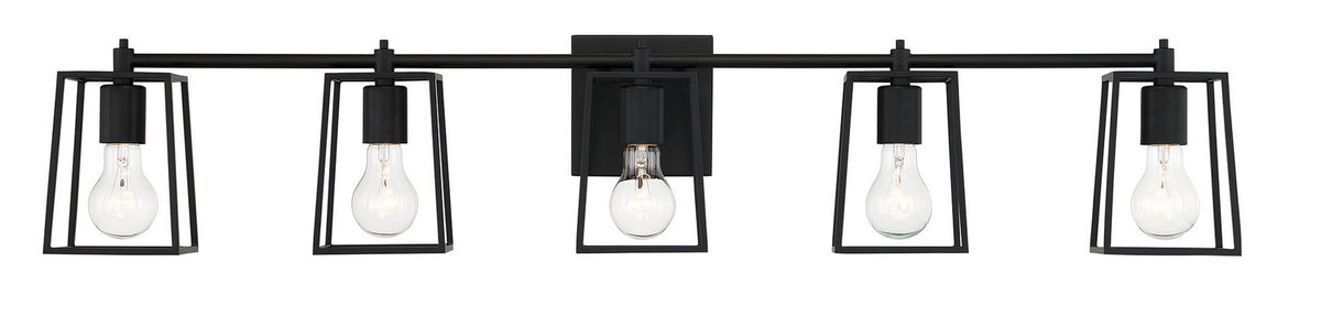 Craftmade - 12141FB5 - Five Light Vanity - Dunn - Flat Black