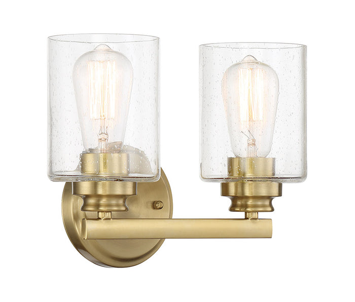 Craftmade Two Light Vanity from the Bolden collection in Satin Brass finish