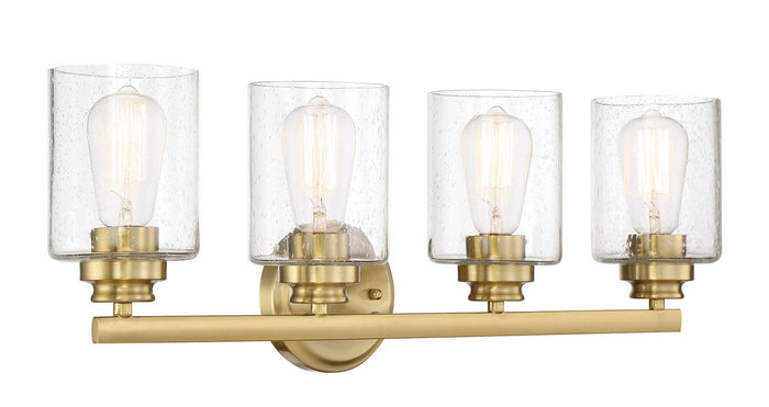 Craftmade Four Light Vanity from the Bolden collection in Satin Brass finish